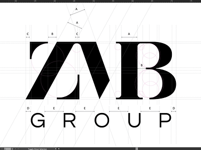 ZMB Logo black and white finance logo minimal negative space professional serif simple typo typography