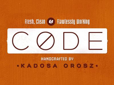 Typographic experiment for a coder friend code concrete rust texture typography