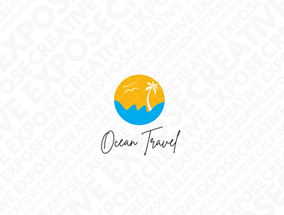 Ocean Travel animation branding design graphic design logo motion graphics typography ui vector