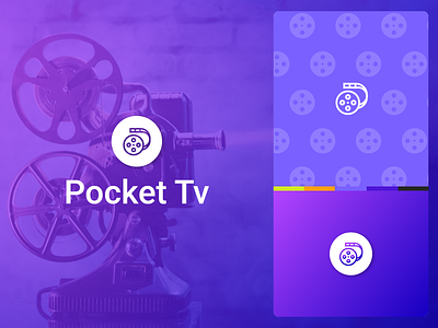 Pocket Tv Logo Concept branding conceptual creative design icon identity illustraion inspiration logo logofolio logotype mark minimal movie app
