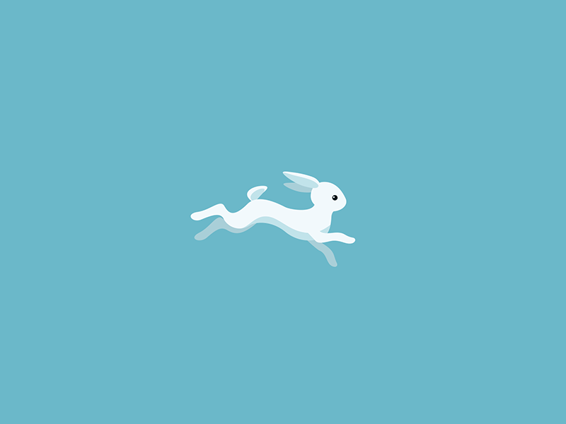 Running White Rabbit Loading Animation 2d animal animation bunny cartoon character cute frame by frame gif illustration loading loop motion design motion graphic preloader rabbit run cycle vector