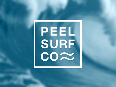 Peel Surf Logo apparel clothing logo ocean sea surf surfing typography wave