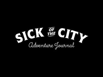 Sick of the City adventure branding identity logo typography