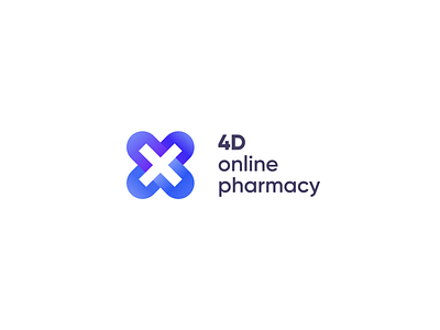 4D online pharmacy blue brand logo pharmacy