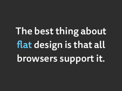 The best thing about flat design