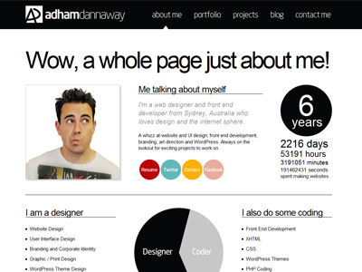 My "About Me" Page about me adham dannaway