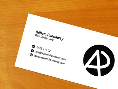 My new business card