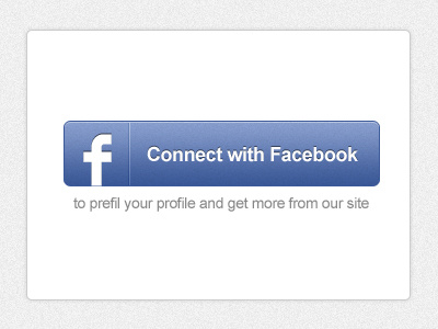 Facebook Connect Button button facebook facebook connect login register sign up