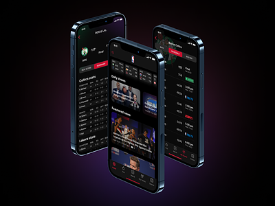 NBA App Design app design minimal ui ux