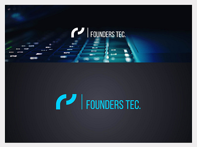 Founders tech computer services company logo modern logo