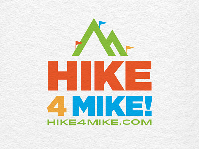 Hike 4 Mike logo option adventure flag mountain outdoor pennant