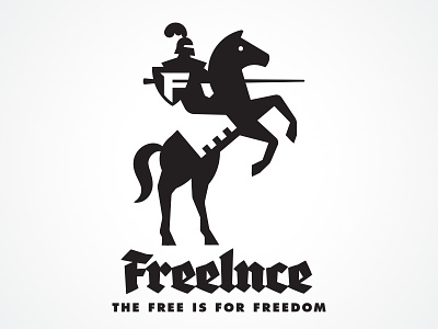 Freelnce Sticker no. 2 icon jousting knight lance logo warrior