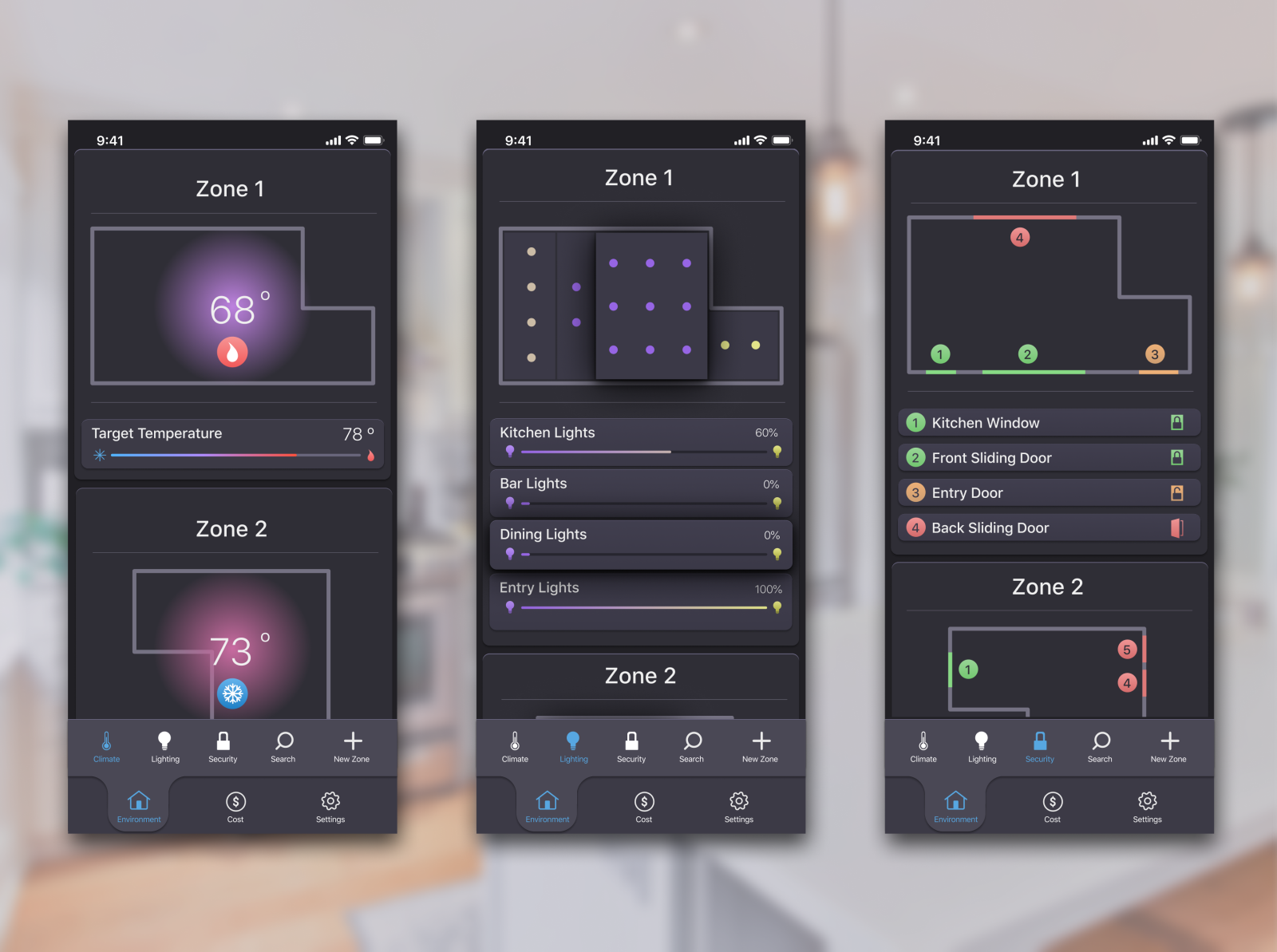 Daily UI #021 Smart Home Dashboard by Ryan Duval on Dribbble