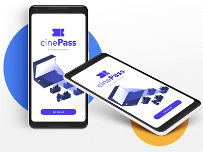 cinePass - e-commerce subscription concept mobile application app branding ecommerce figma illustration logo mobile app design mobile landing page shot ui ux