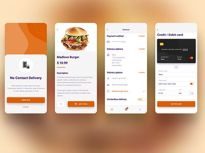 Food delivery app - contactless delivery