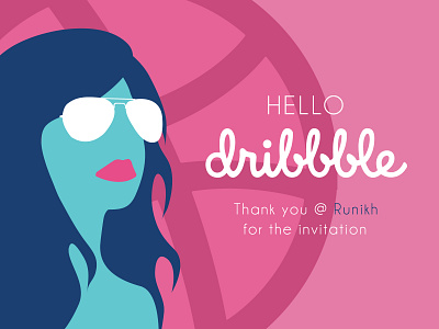 Hello Dribbble hello dribbble illustration thank you