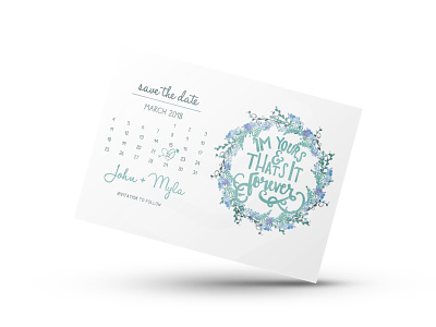 I'm Yours & Thats It, Forever savethedate wedding