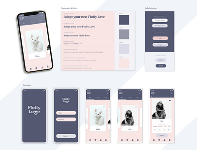 Pets Adopt App app design pets ui ux