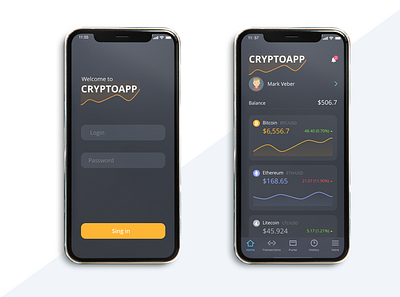 Cryptoapp Design Concept app crypto crypto wallet design ui ux