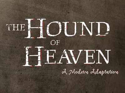 Title typography beowolf brown distressed hound of heaven title typography