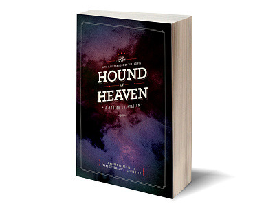 Hound of Heaven Book Cover book cover book design cover design heaven hound purple sky space typography