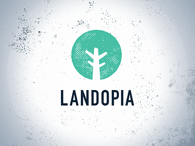 Landopia Logo brand green id identity land logo real estate tree
