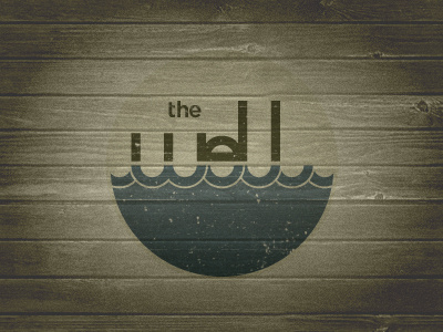 The Well blue circle circular floating identity logo texture water waves well