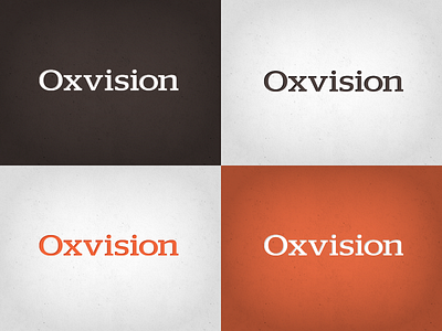 Oxvision Logo Concept concept logo logo design minimal ox slab slab serif wordmark