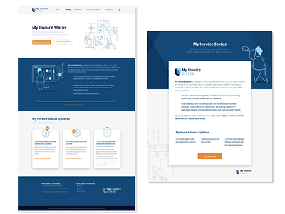 Web design for Invoice status app