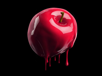 Red Apple creation drawing hyperrealism illustration red