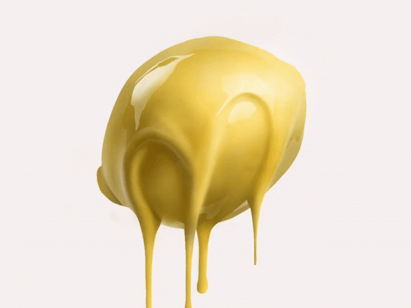 Yellow Lemon drawing painting process animation drawing gif hyperrealism