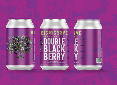"Double Blackberry" Can Label Design beer art beer can beer label branding craft beer craft brewery label design label packaging
