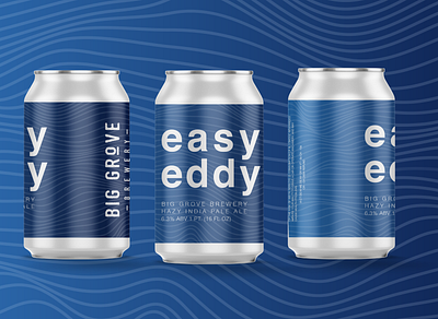 "Easy Eddy" Can Label Design beer art beer can beer label craft beer craft brewery design illustration label design label packaging typography vector