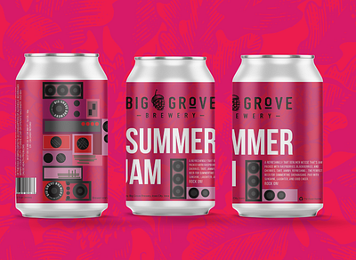 "Summer Jam" Can Label Design beer art beer can beer label craft beer craft brewery design illustration label design label packaging typography