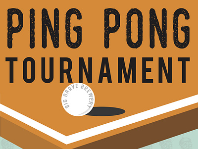 Ping Pong Tournament Poster Design brewery design illustration poster art