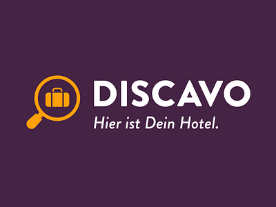 Discavo Logo bag hotel icon logo magnify travel