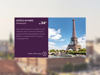 Discavo Module animation css hotel location module offers pattern responsive teaser travel ui ux