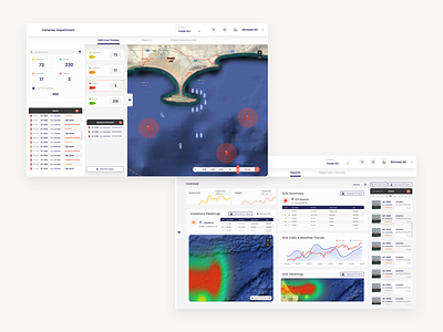 Fishing Vessel Management System app dashboard design fishery managment minimal ui ux xd