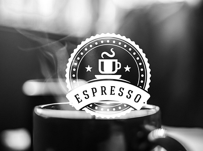 espresso coffeeshop design logo retro vintage logo