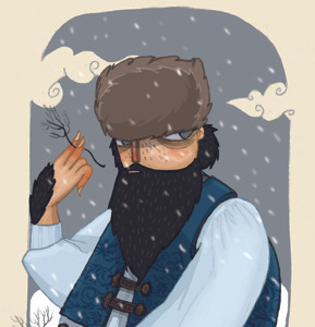 Promo postcard freelance illustration postcard promo russian winter