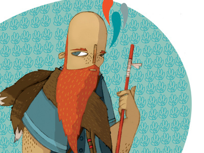 character development beard illustration man monk warrior