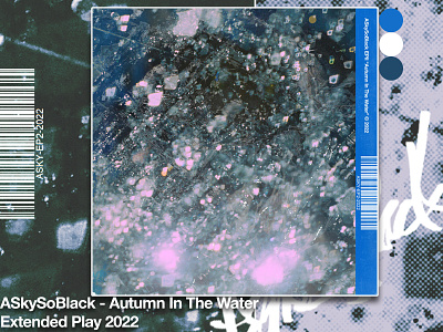 ASkySoBlack - Autumn In The Water EP Artwork album album art branding cover art design graphic design illustration music photography typography