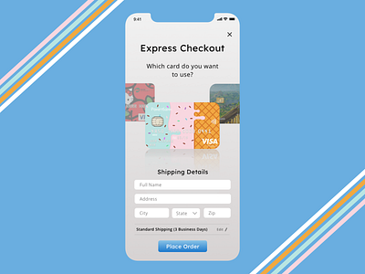 Credit Card Checkout credit card credit card checkout daily ui dailyui dailyui 002 iphone phone sketch sketchapp ui