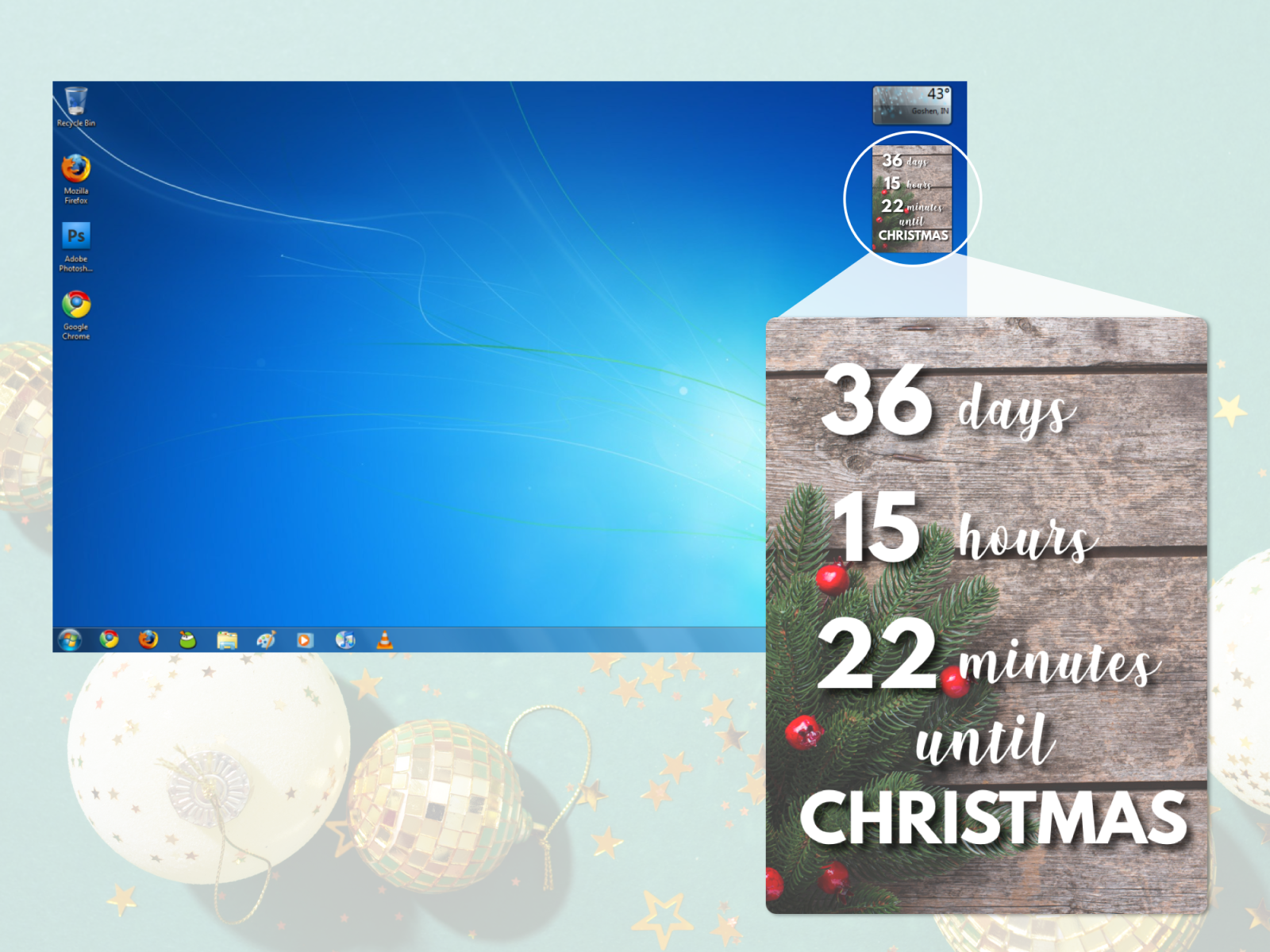 Christmas Countdown Widget by Ally Campbell on Dribbble