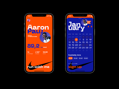 RUN COACH app clean design graphicdesgin minimal ui