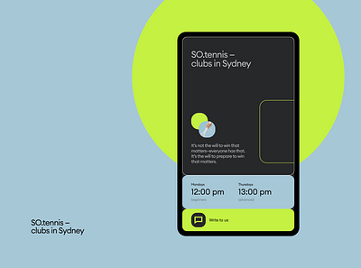 SO.tennis app appdesign graphic design tennis ui