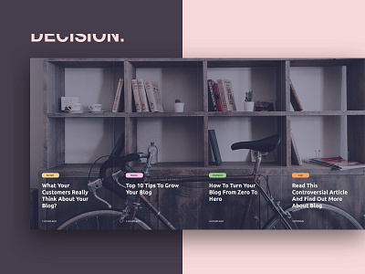 Decision. blog design web
