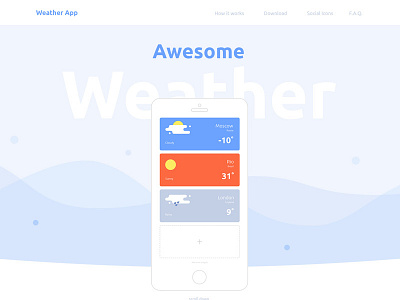 Weather App app design mobile weather