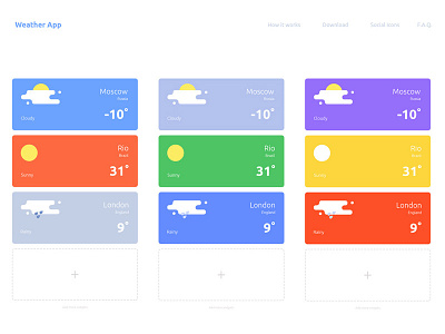 Weather App app design mobile weather