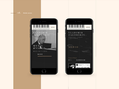 Vladimir Zagorskiy clean clear minimal music website